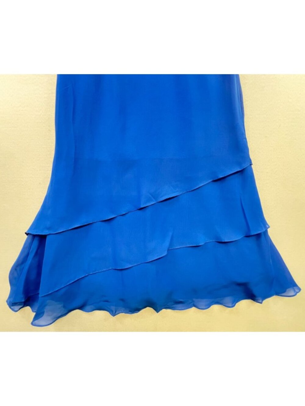 Lavetir Womens Sleeveless Tiered Chiffon Midi Formal Dress Size 12 Royal Blue - Picture 7 of 13